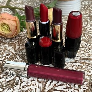Lancome lipsticks pink nude cream gold shimmer red matte